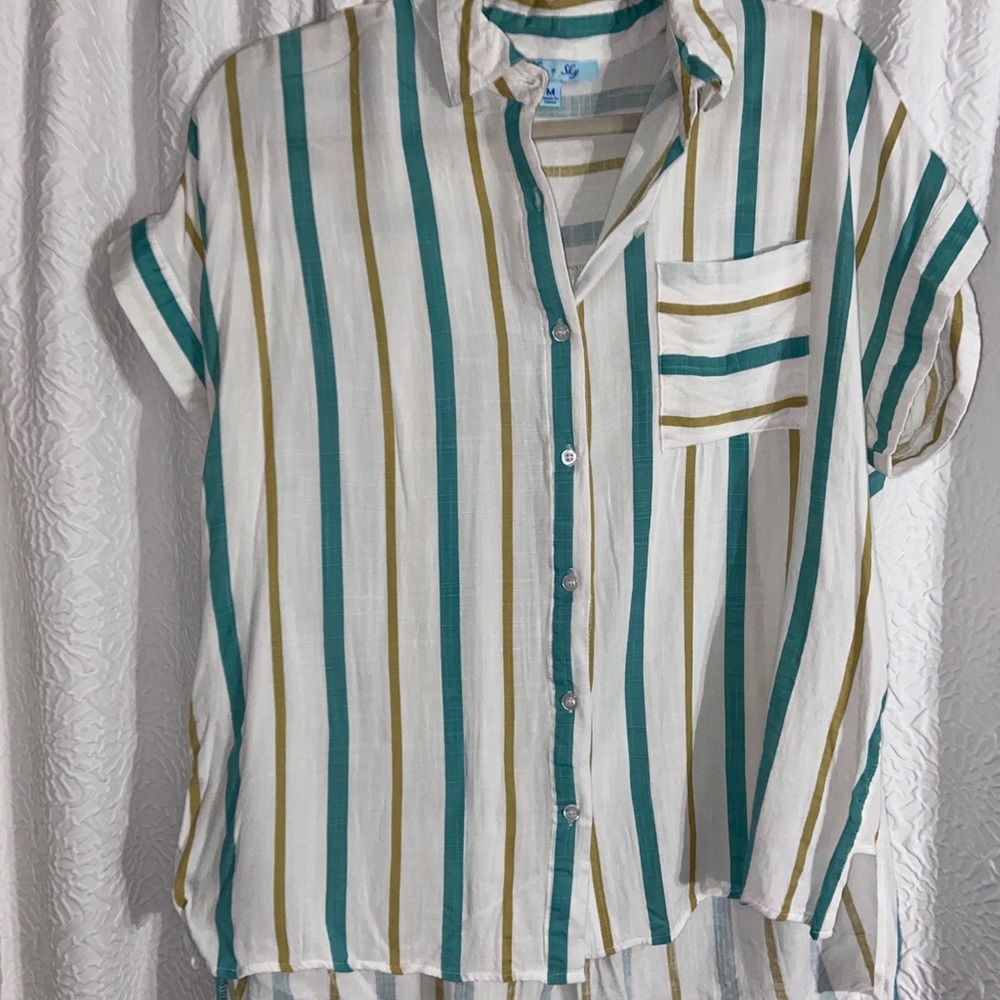 Stripped button up